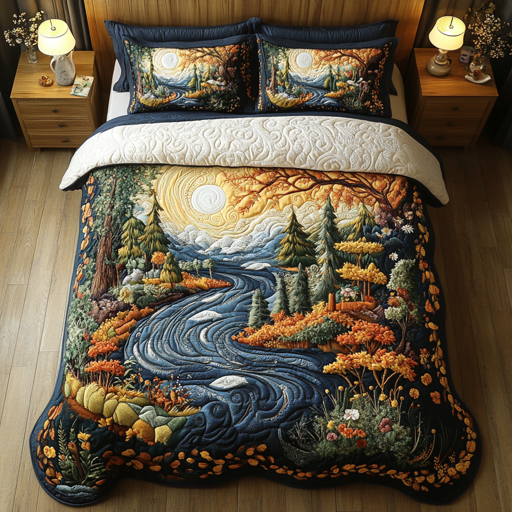 Mystic Valley 3-Piece Quilted Bedding Set - Single (59" x 70")