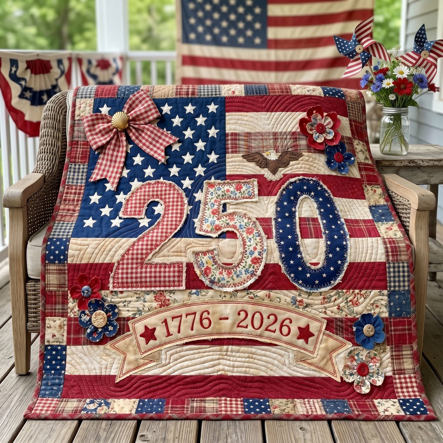Nation Heart Quilted Blanket - Baby (30" x 40") - Pack 1