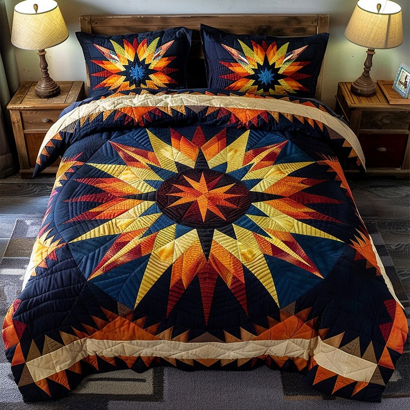 Native Meteor 3-Piece Quilted Bedding Set - Single (59" x 70")