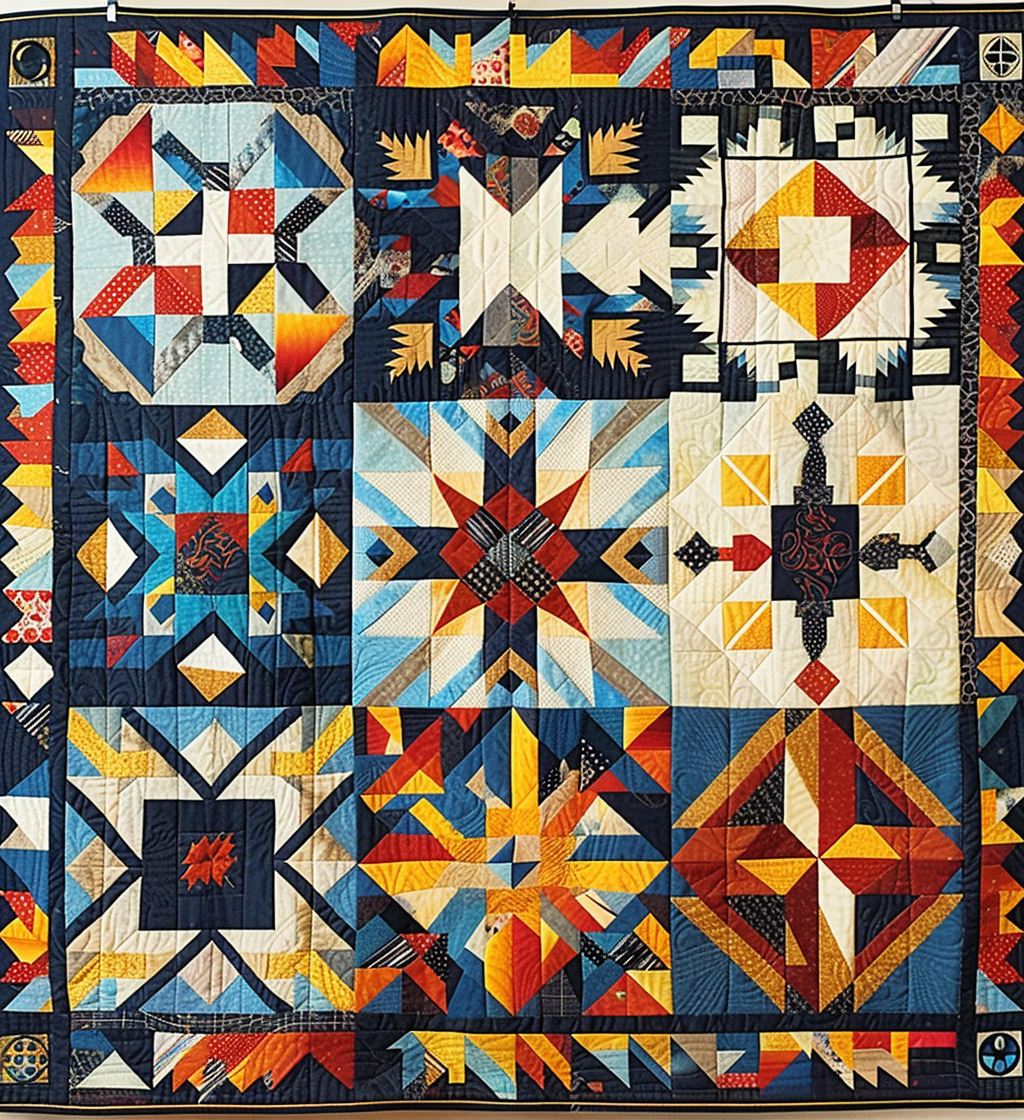 Native Spirit Quilted Blanket - Throw (55" x 60")
