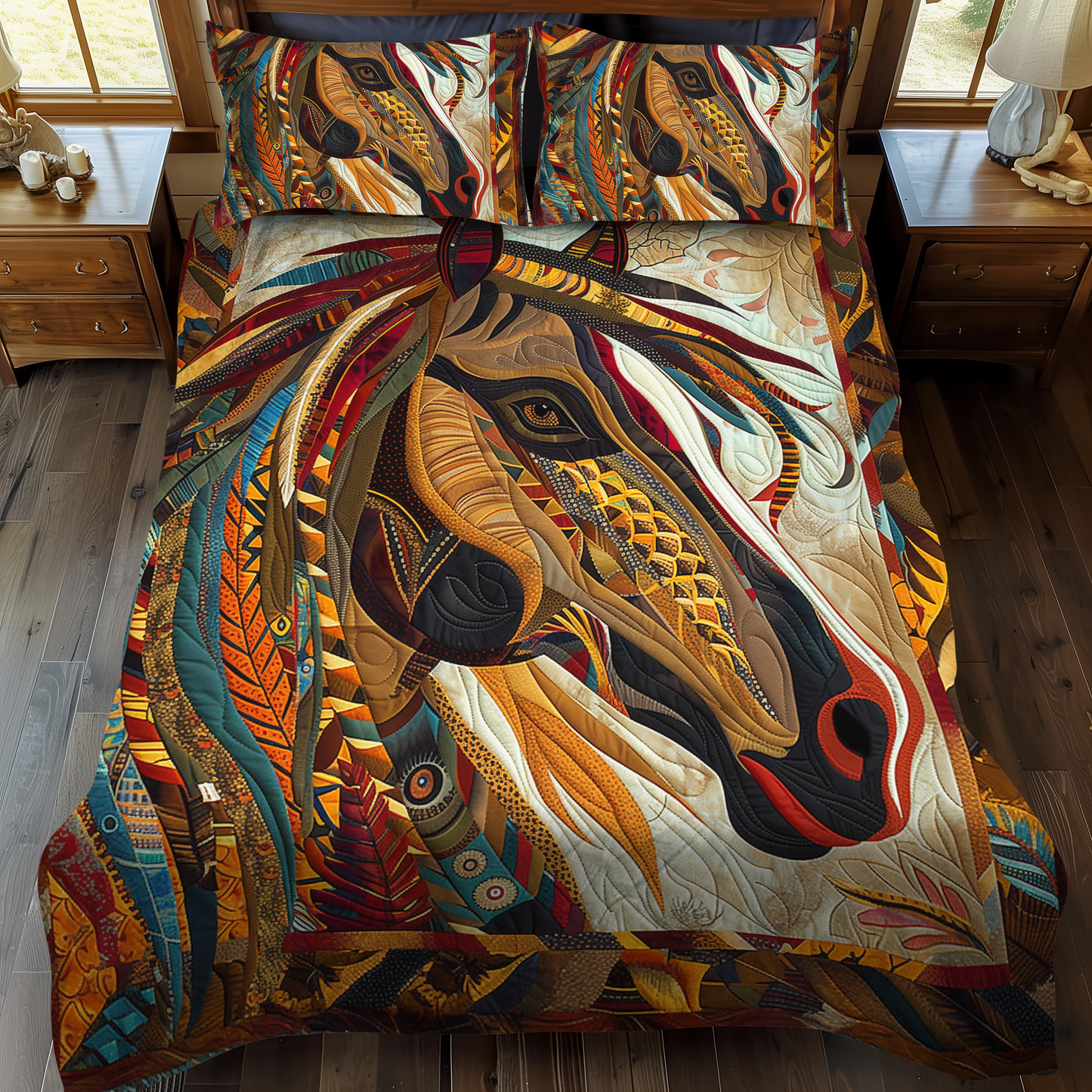 Native Canter 3-Piece Quilted Bedding Set - Single (59" x 70")