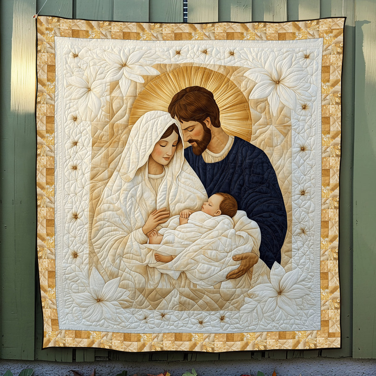 Nativity Scene Quilted Blanket - Throw (55" x 60")