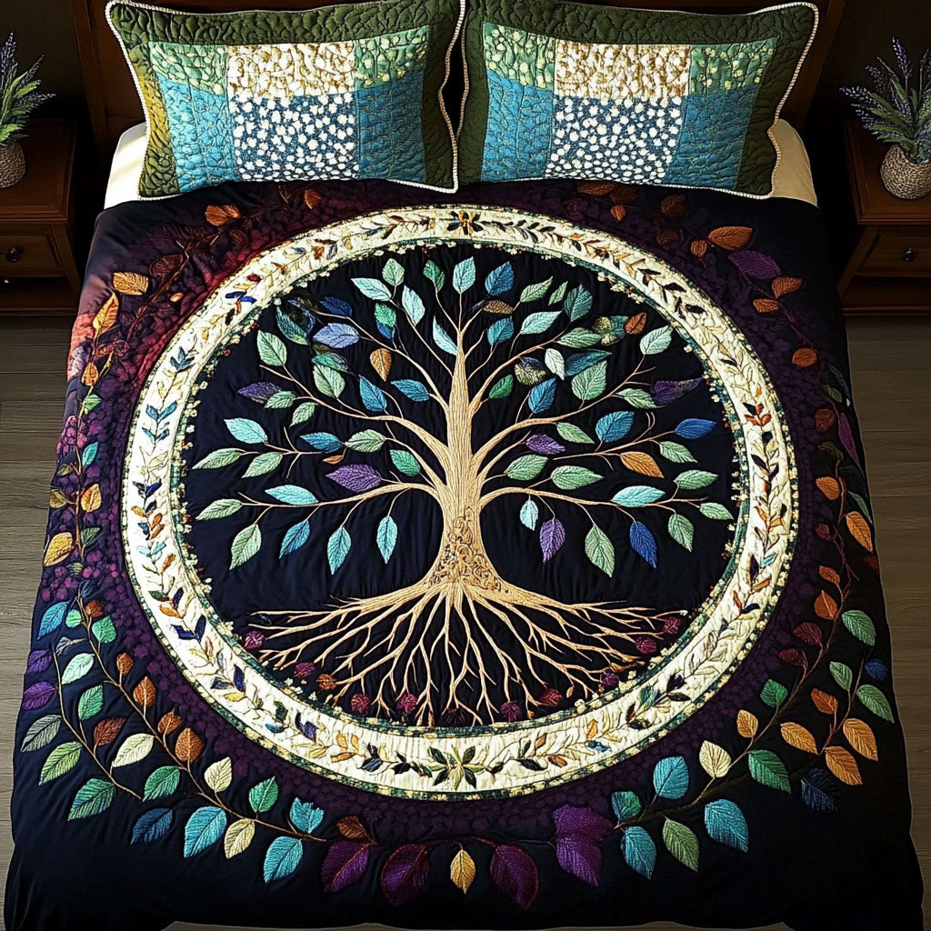 Nature Embrace 3-Piece Quilted Bedding Set - Single (59" x 70")
