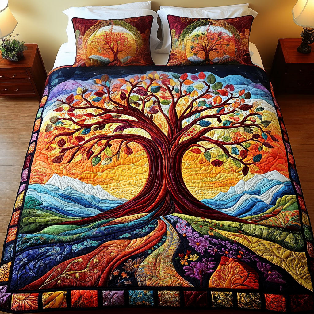 Nature Embrace 3-Piece Quilted Bedding Set - Single (59" x 70")