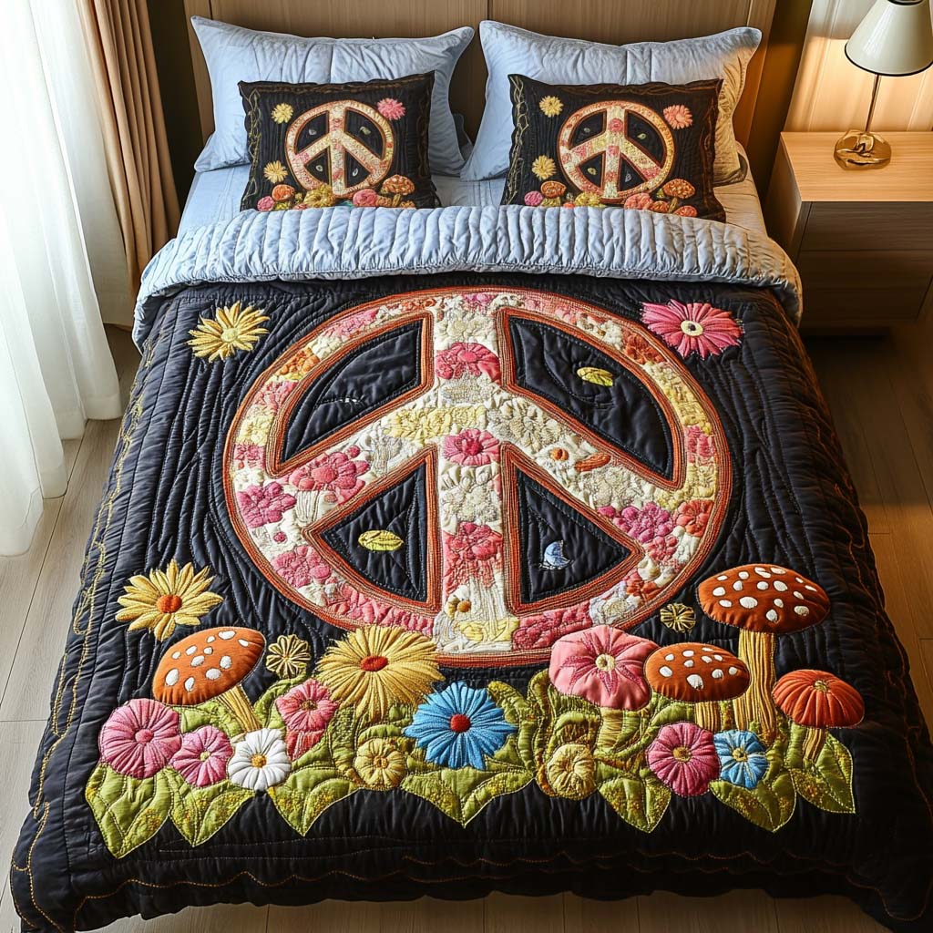 Nature Embrace 3-Piece Quilted Bedding Set - Single (59" x 70")