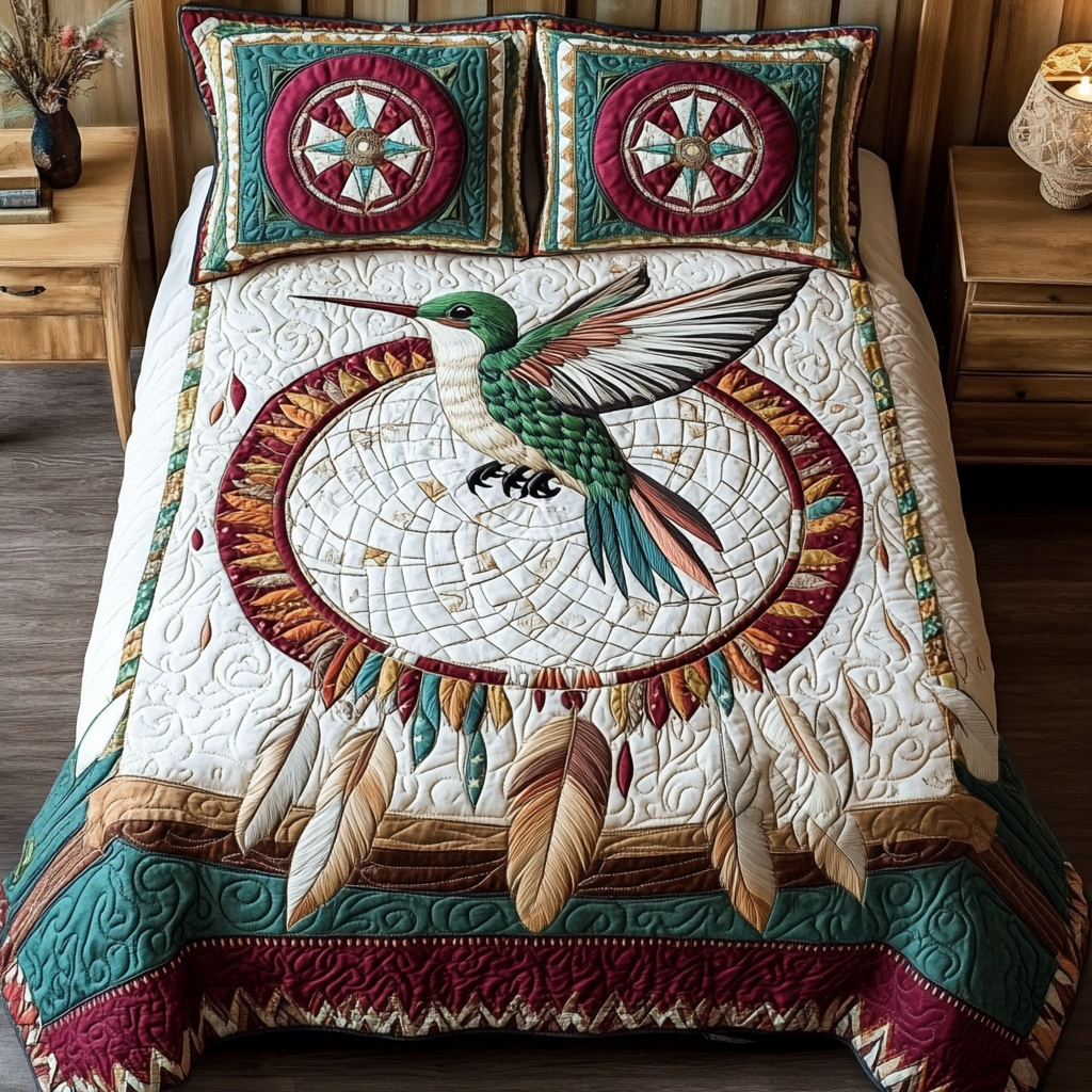 Nature Jewel 3-Piece Quilted Bedding Set - Single (59" x 70")