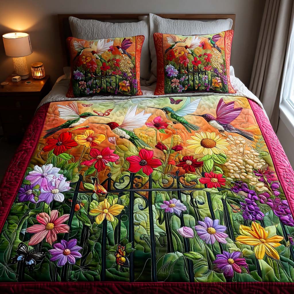 Nature Kiss 3-Piece Quilted Bedding Set - Single (59" x 70")