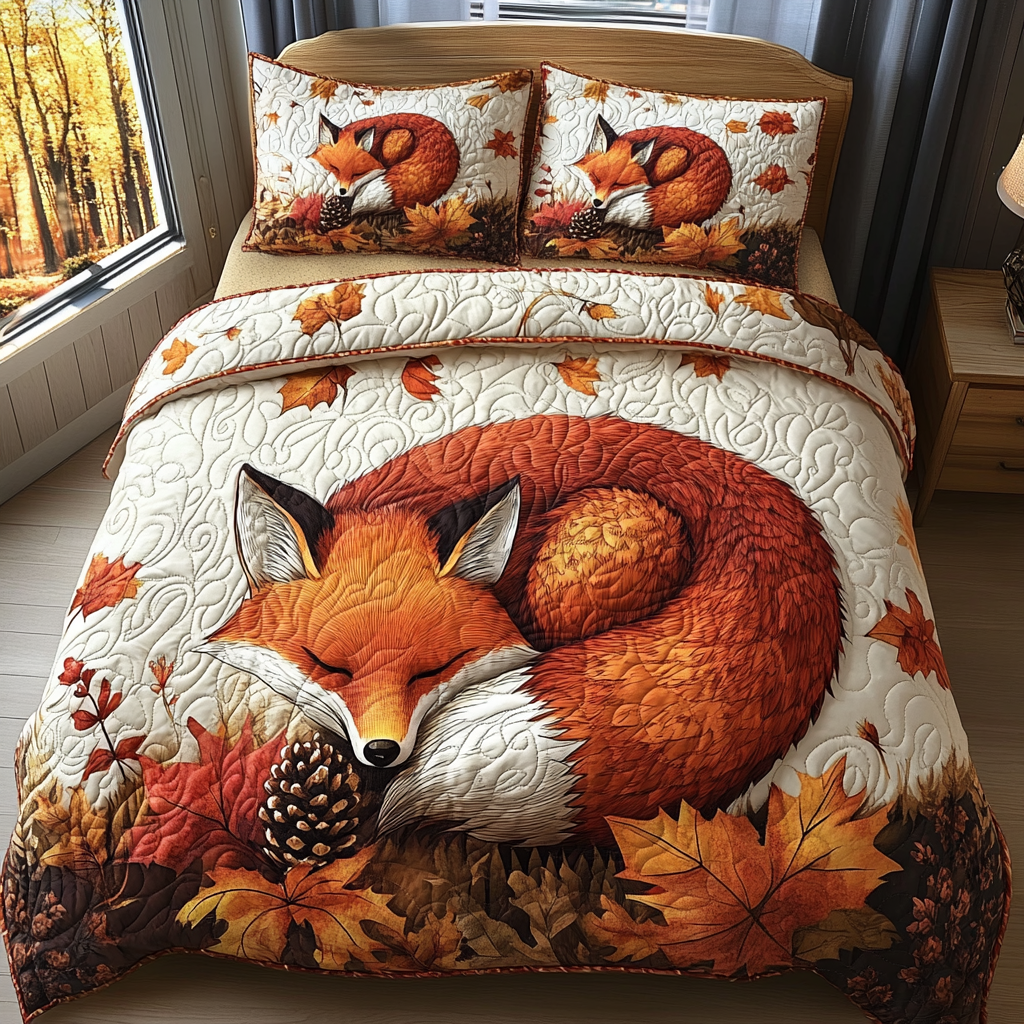 Nature Muse Quilted Bedding Set - Single (59" x 70")