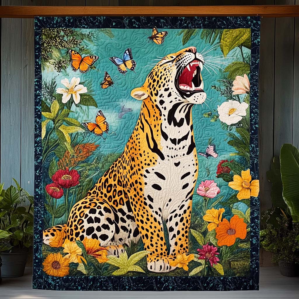 Nature Roar Quilted Blanket - Throw (55" x 60")
