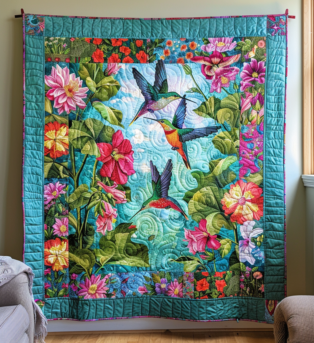 Nature's Harmony Quilted Blanket - Throw (55" x 60")