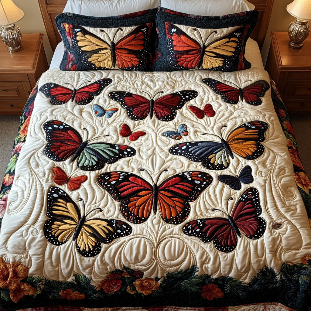 Natures Scene 3-Piece Quilted Bedding Set - Single (59" x 70")