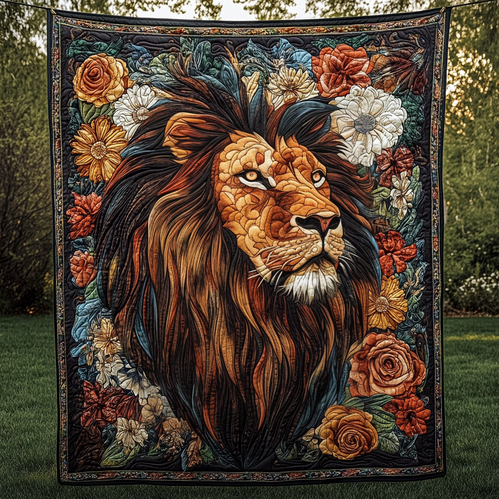 Noble Mane Quilted Blanket - Throw (55" x 60")
