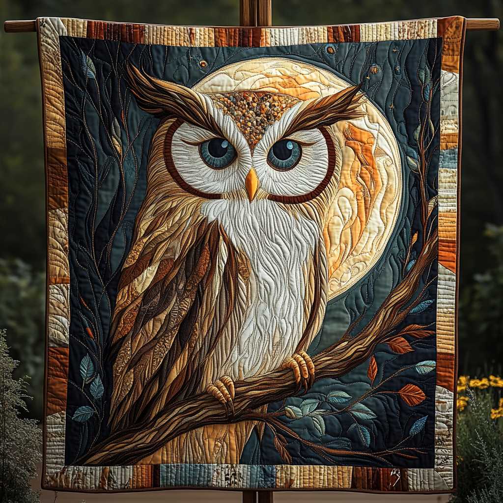 Nocturnal Eyes Quilted Blanket - Throw (55" x 60")