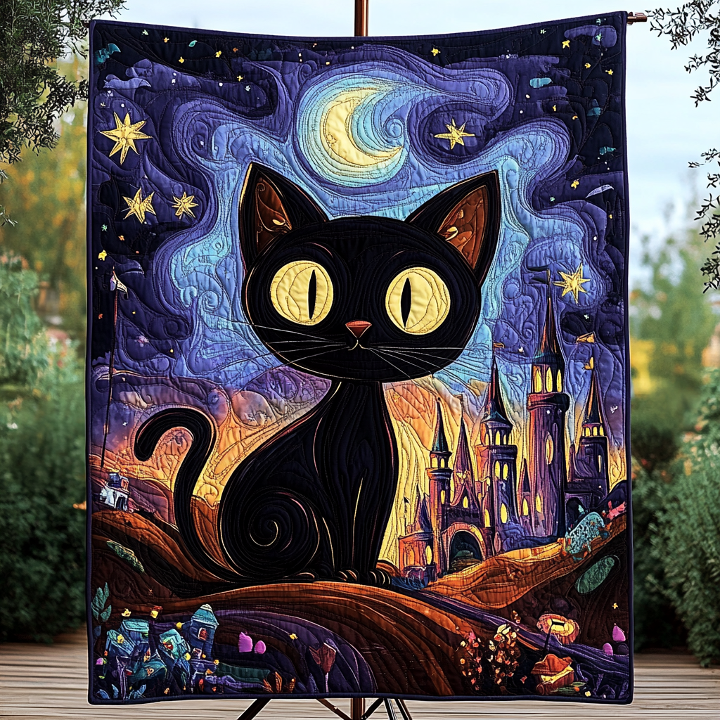 Nocturnal Magic Quilted Blanket - Throw (55" x 60")