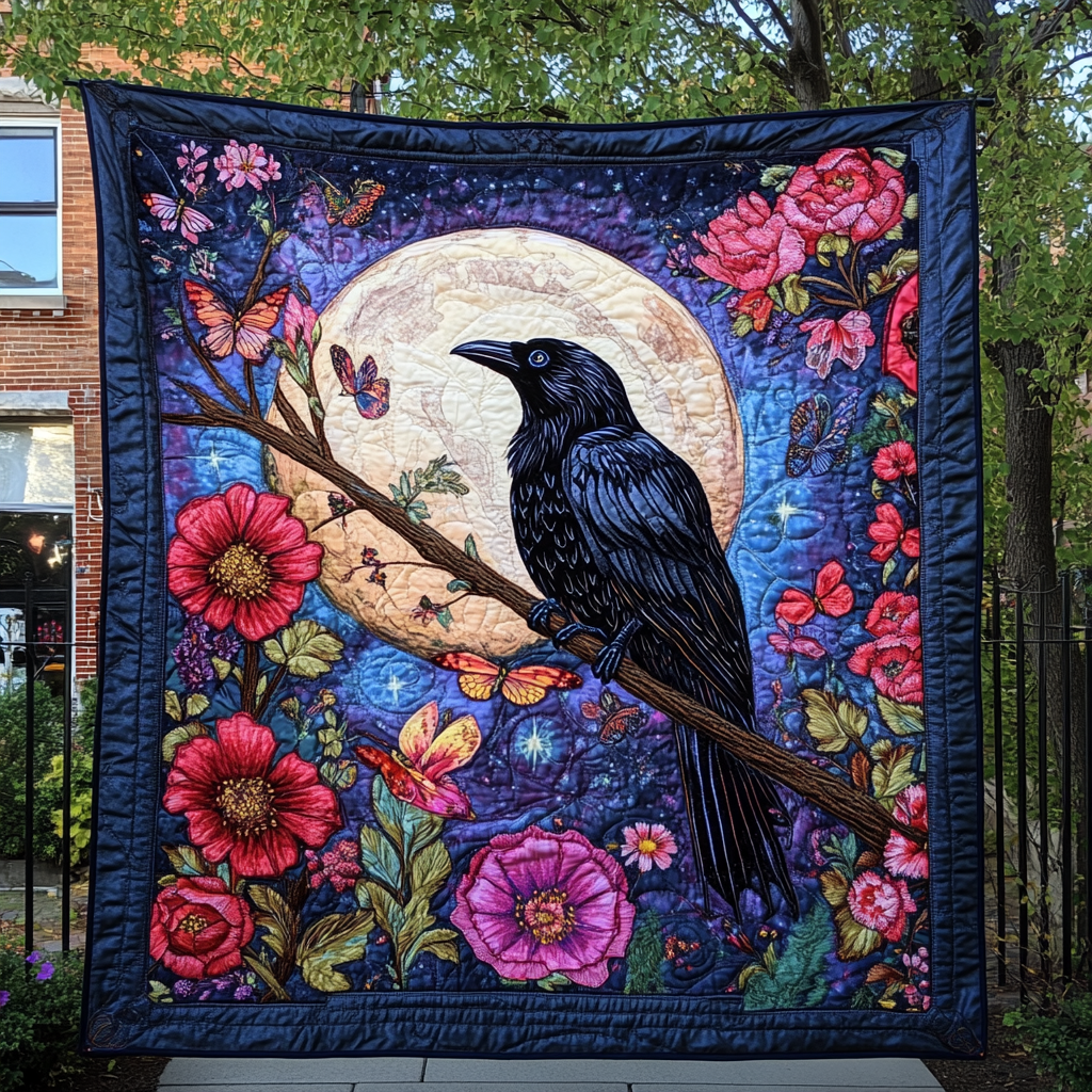 Nocturne Keeper Quilted Blanket - Throw (55" x 60")