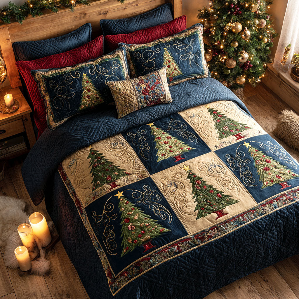 Noel Elegance 3-Piece Quilted Bedding Set - Single (59" x 70")