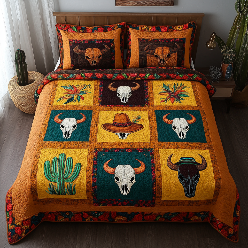 Nomadic Guardian Quilted Bedding Set - Single (59" x 70")