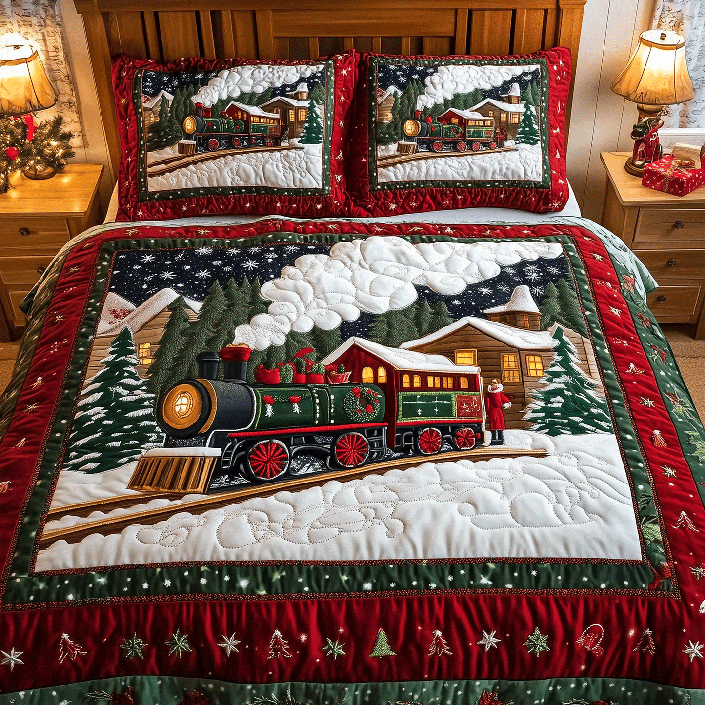 North Pole Journey 3-Piece Quilted Bedding Set - Single (59" x 70")