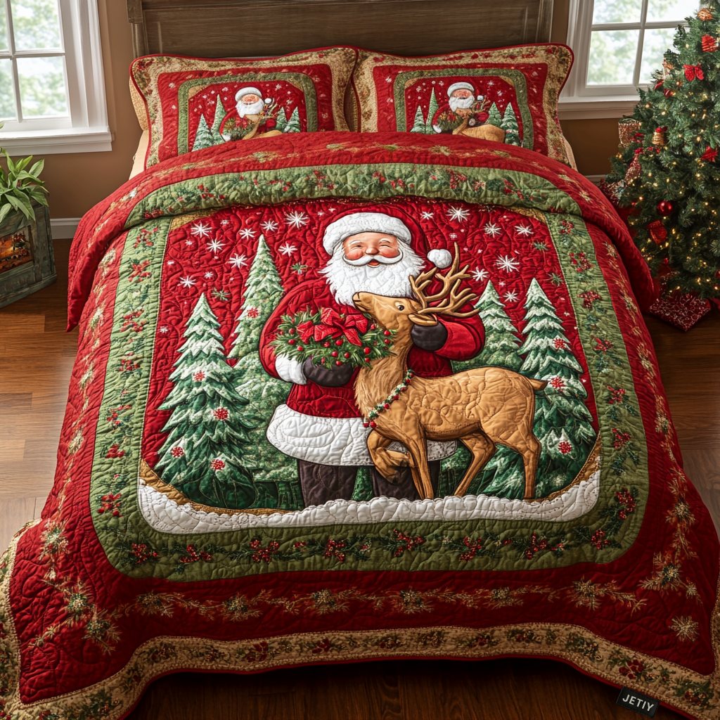 North Pole Express Quilted Bedding Set - Single (59" x 70")
