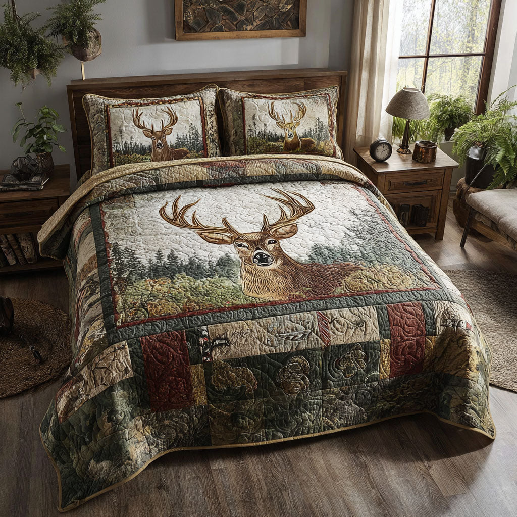 Northern Buck 3-Piece Quilted Bedding Set - Single (59" x 70")