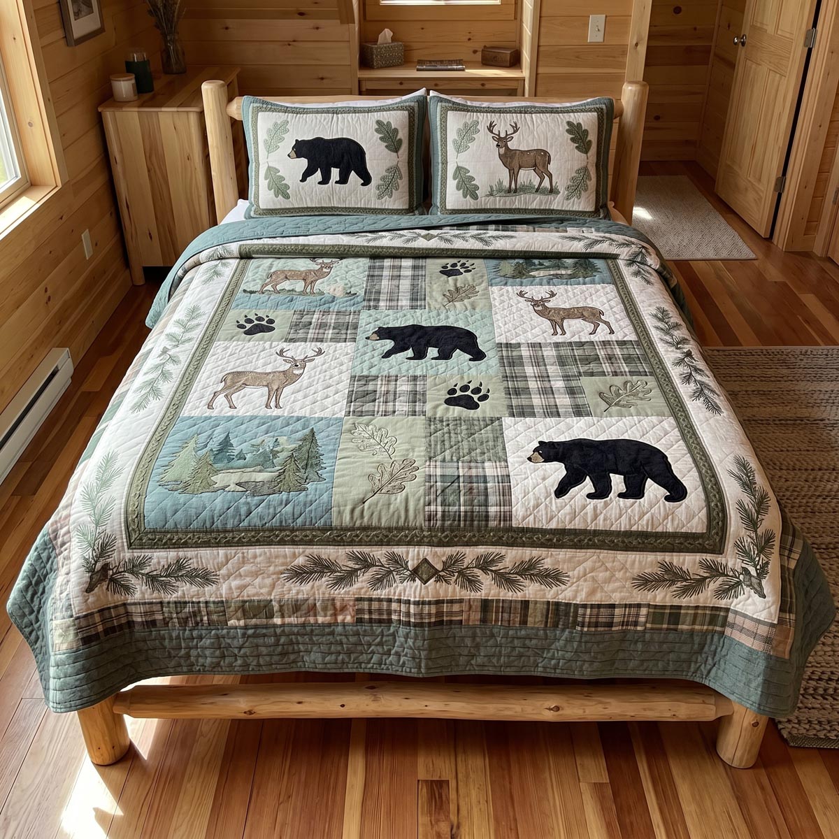 Northern Escape 3-Piece Quilted Bedding Set - Single (59" x 70")