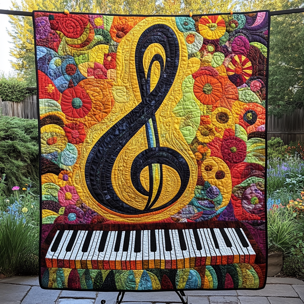 Noteworthy Dreams Quilted Blanket - Throw (55" x 60")