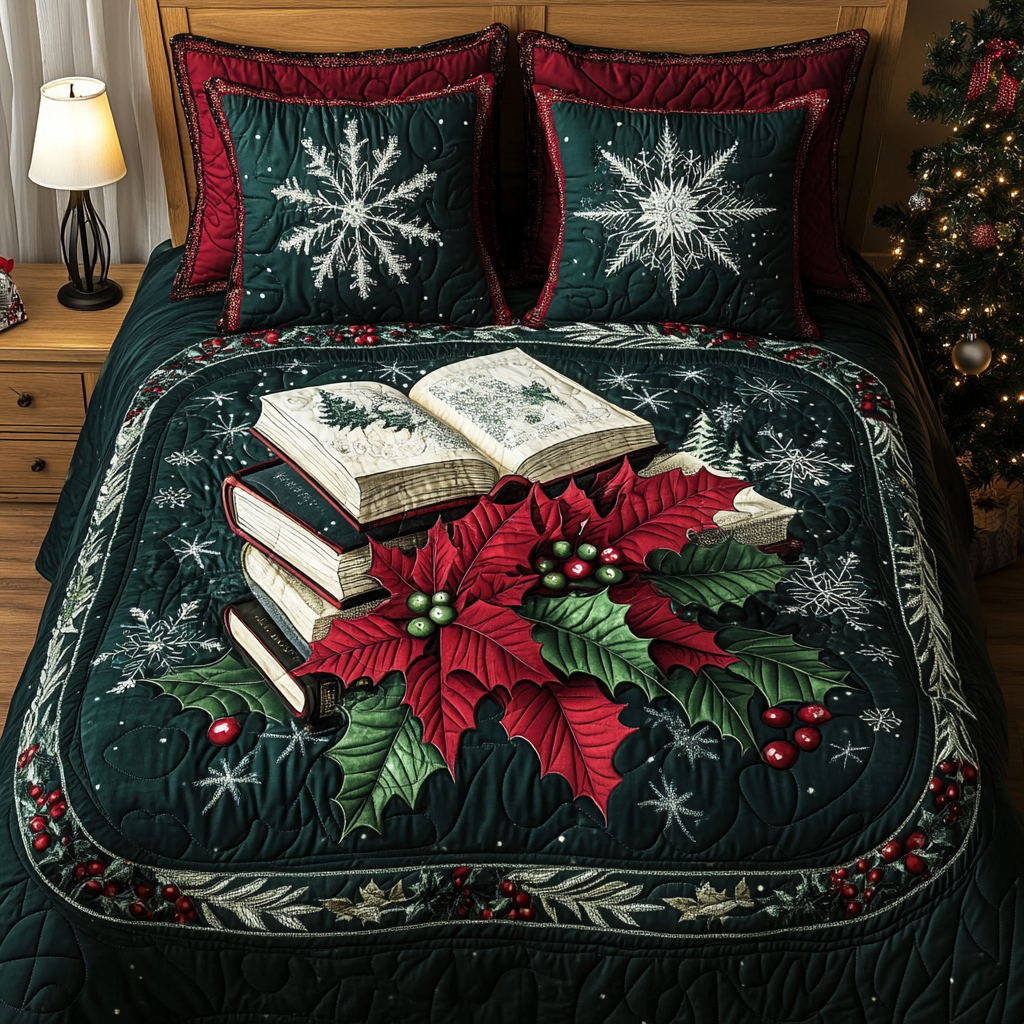 Novel Nights 3-Piece Quilted Bedding Set - Single (59" x 70")