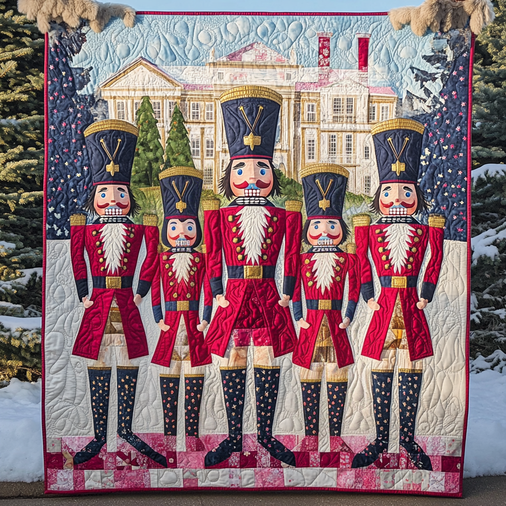 Nutcracker Dreamland Quilted Blanket - Throw (55" x 60")