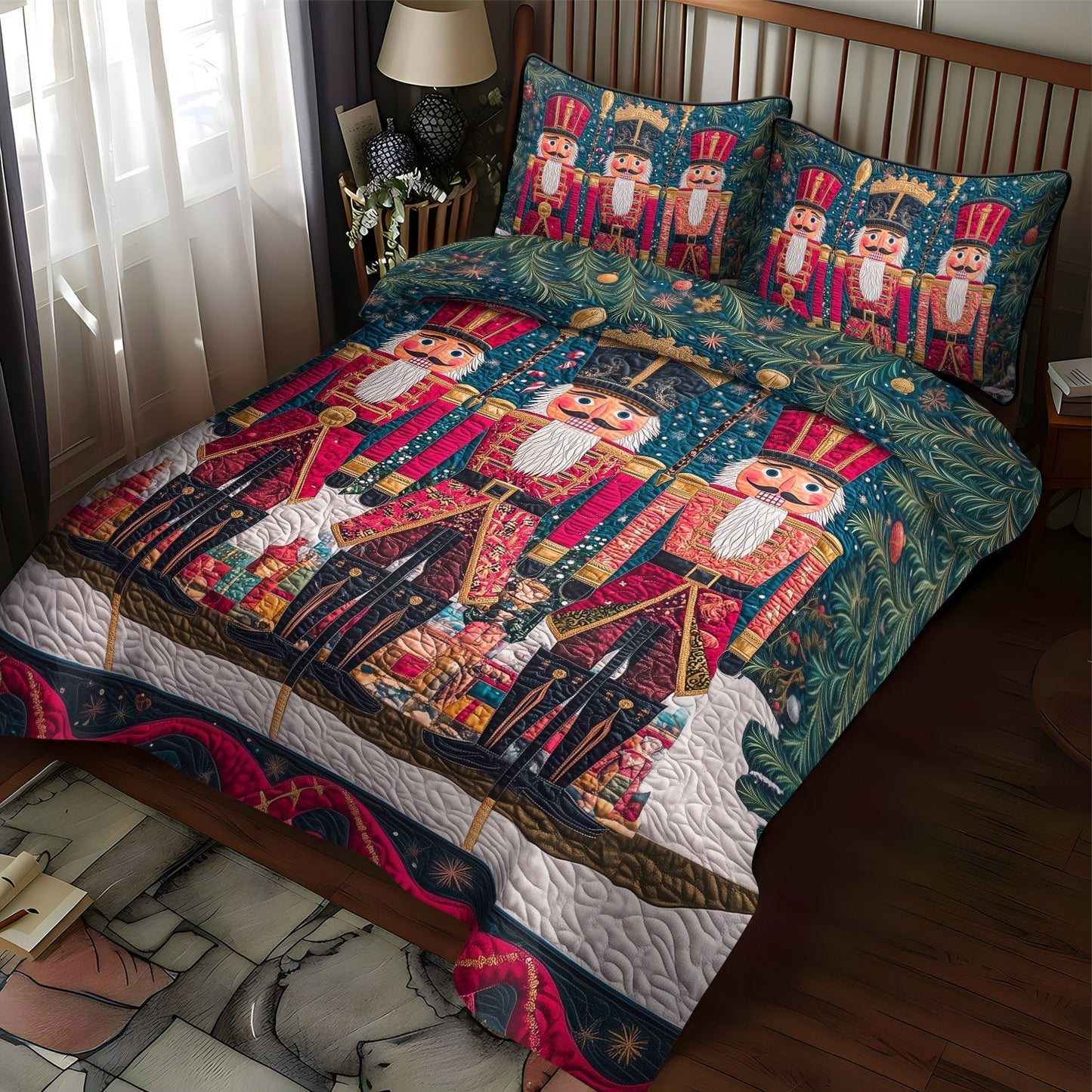 Nutcracker Magic 3-Piece Quilted Bedding Set - Single (59" x 70")