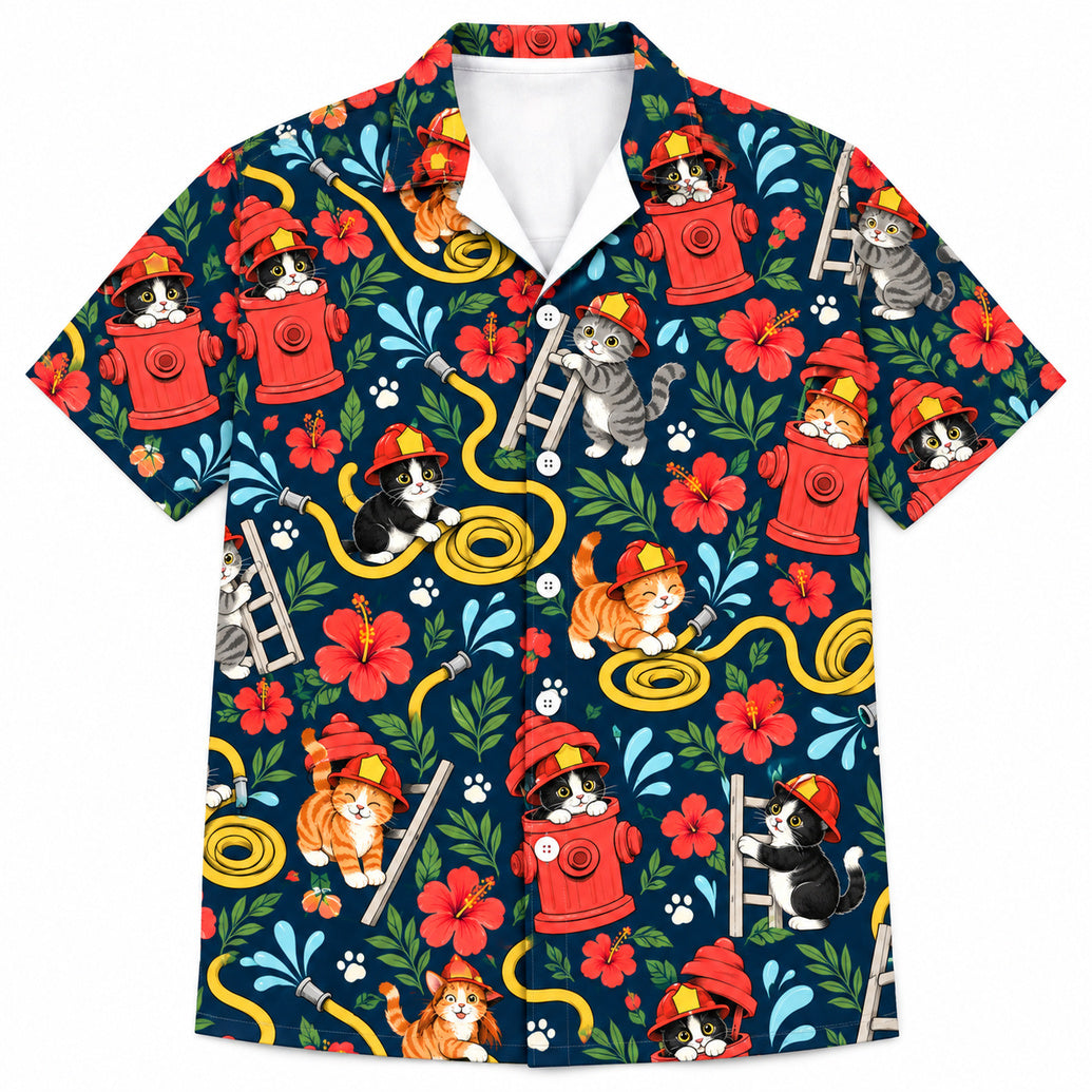 Whiskers at the Hydrant Hawaïshirt