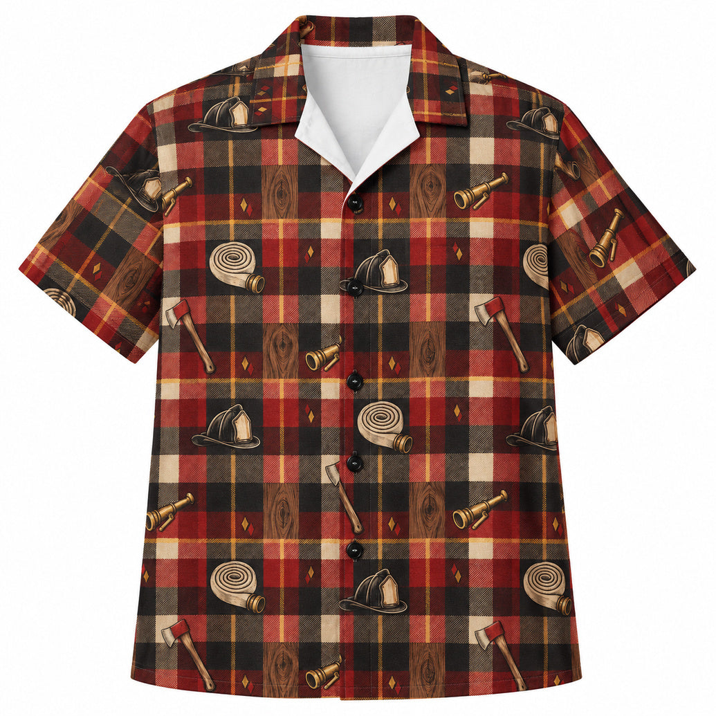 Lumberyard Firehouse Plaid Hawaiian Shirt