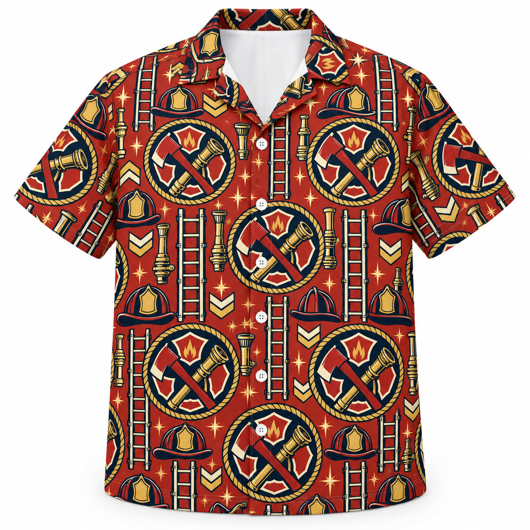 Hawaïshirt met Engine House Icons