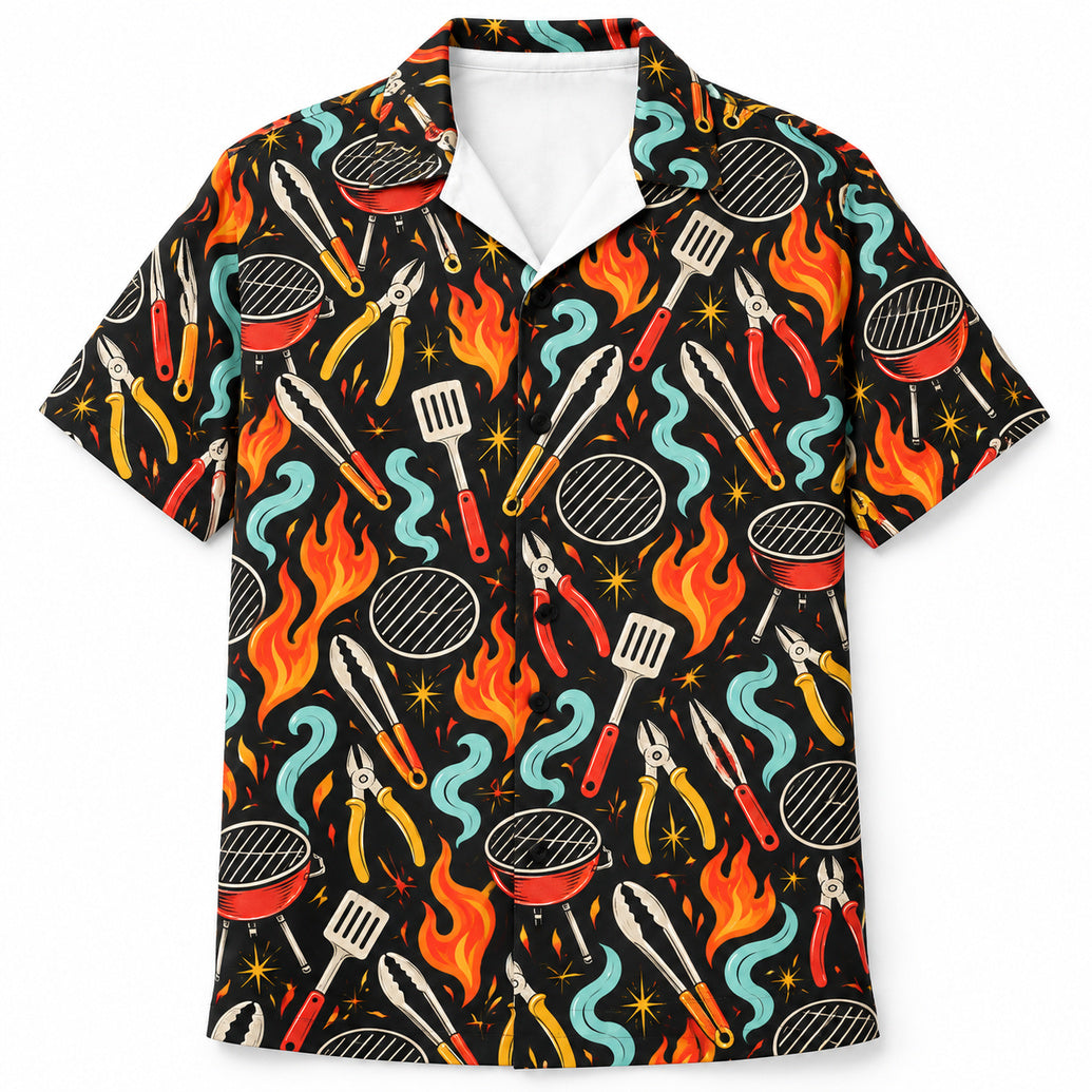 Weekend Wire & Fire Cookout Hawaiian Shirt