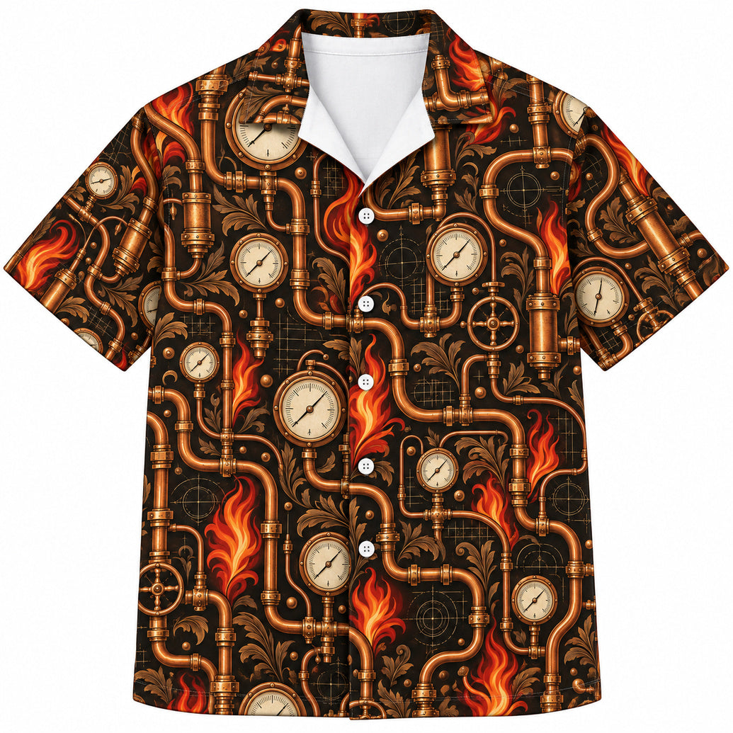 Copper Flame Dialworks Hawaiian Shirt