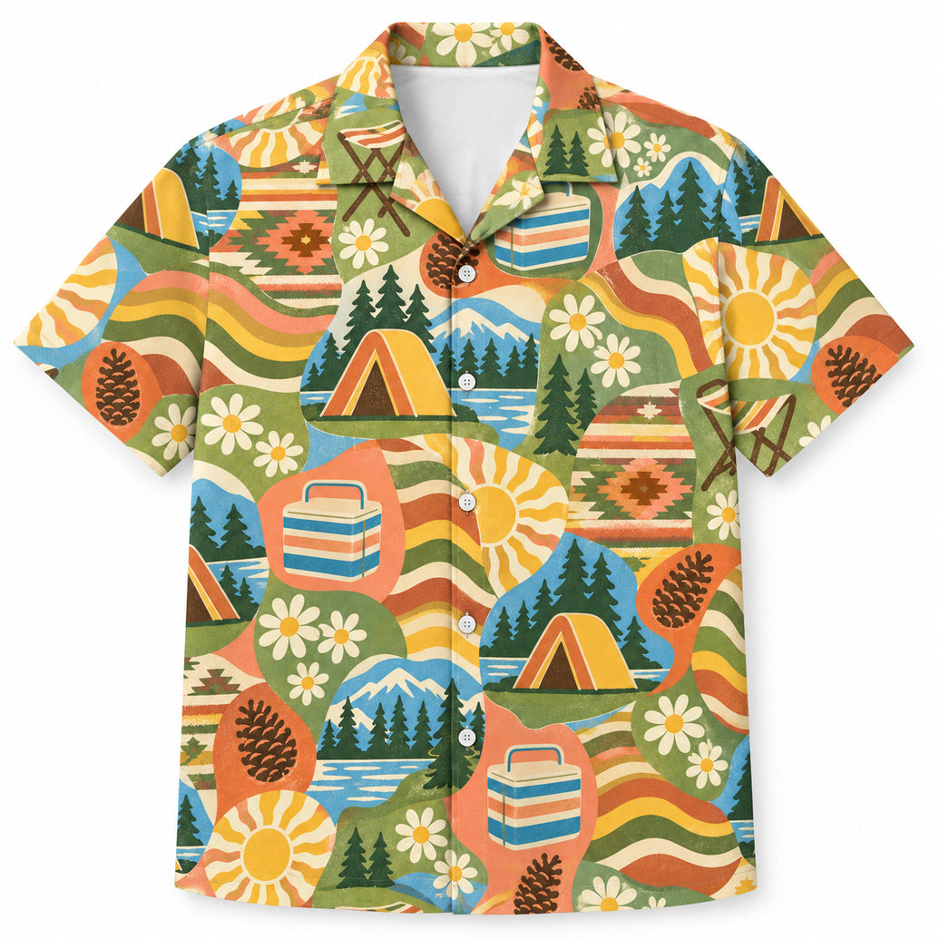 Pastel Camp Club Patchwork Hawaiian Shirt