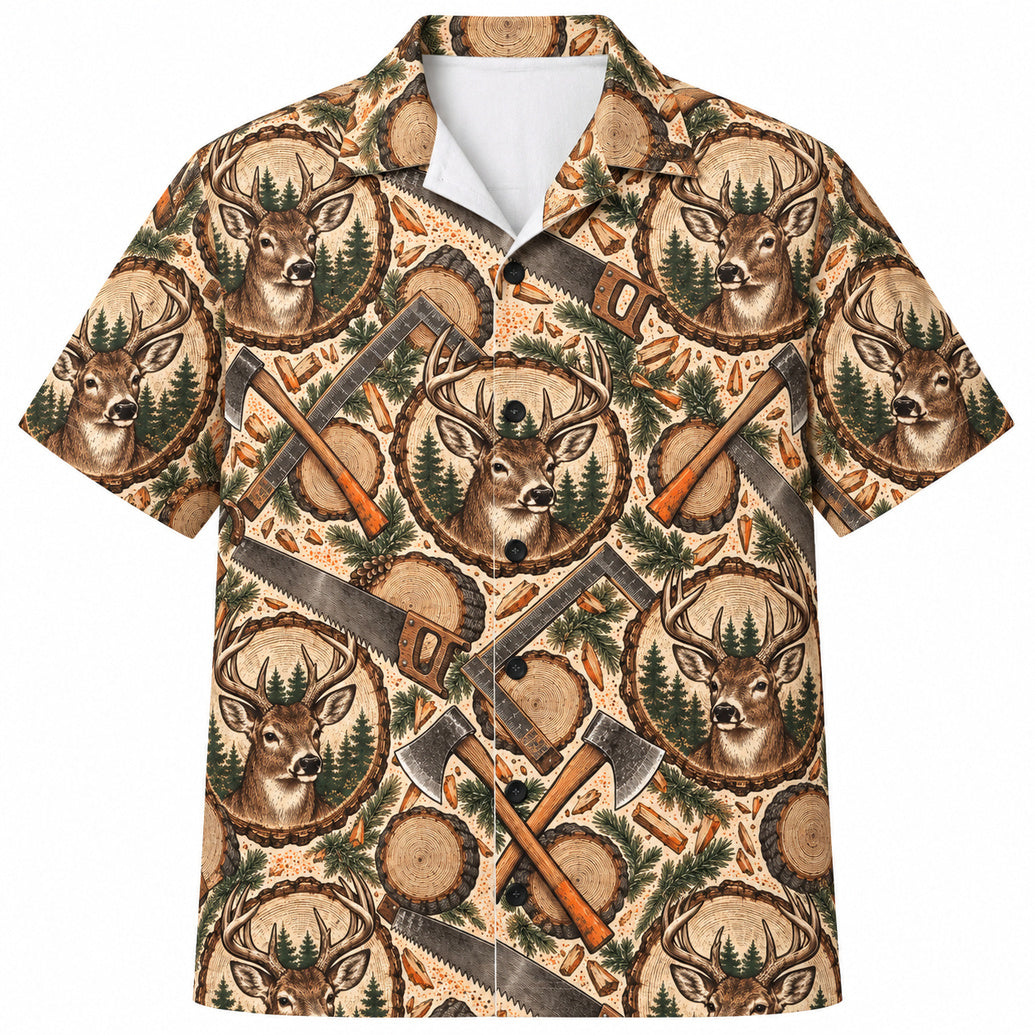 Sawtooth Buck Workshop Hawaiian Shirt