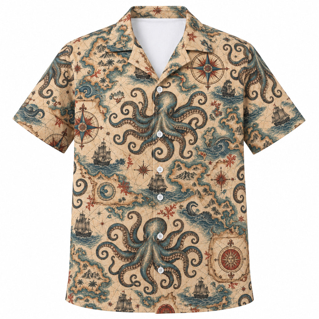 Chartroom Kraken Relics Hawaïshirt