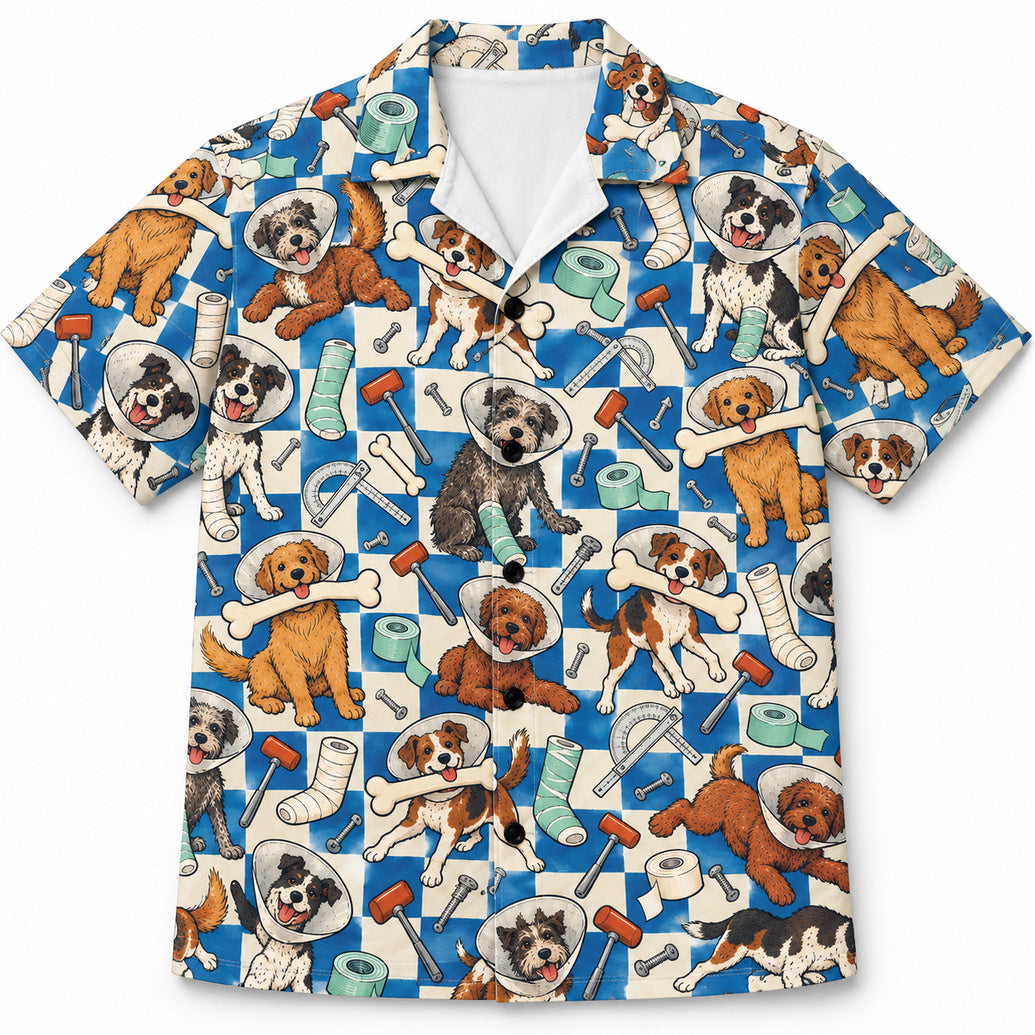 Bone Yard Good Dog Ortho Club Hawaiihemd