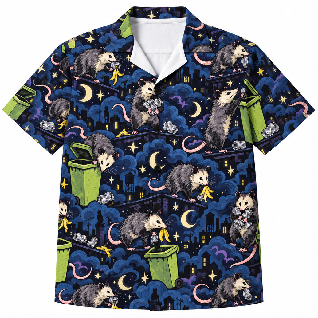 Midnight Possum Cleanup Crew Hawaïshirt
