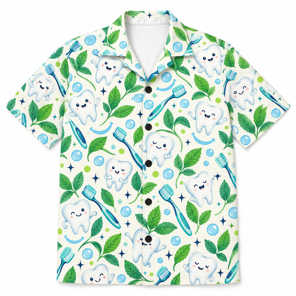 Mint Smile Garden Hawaïshirt