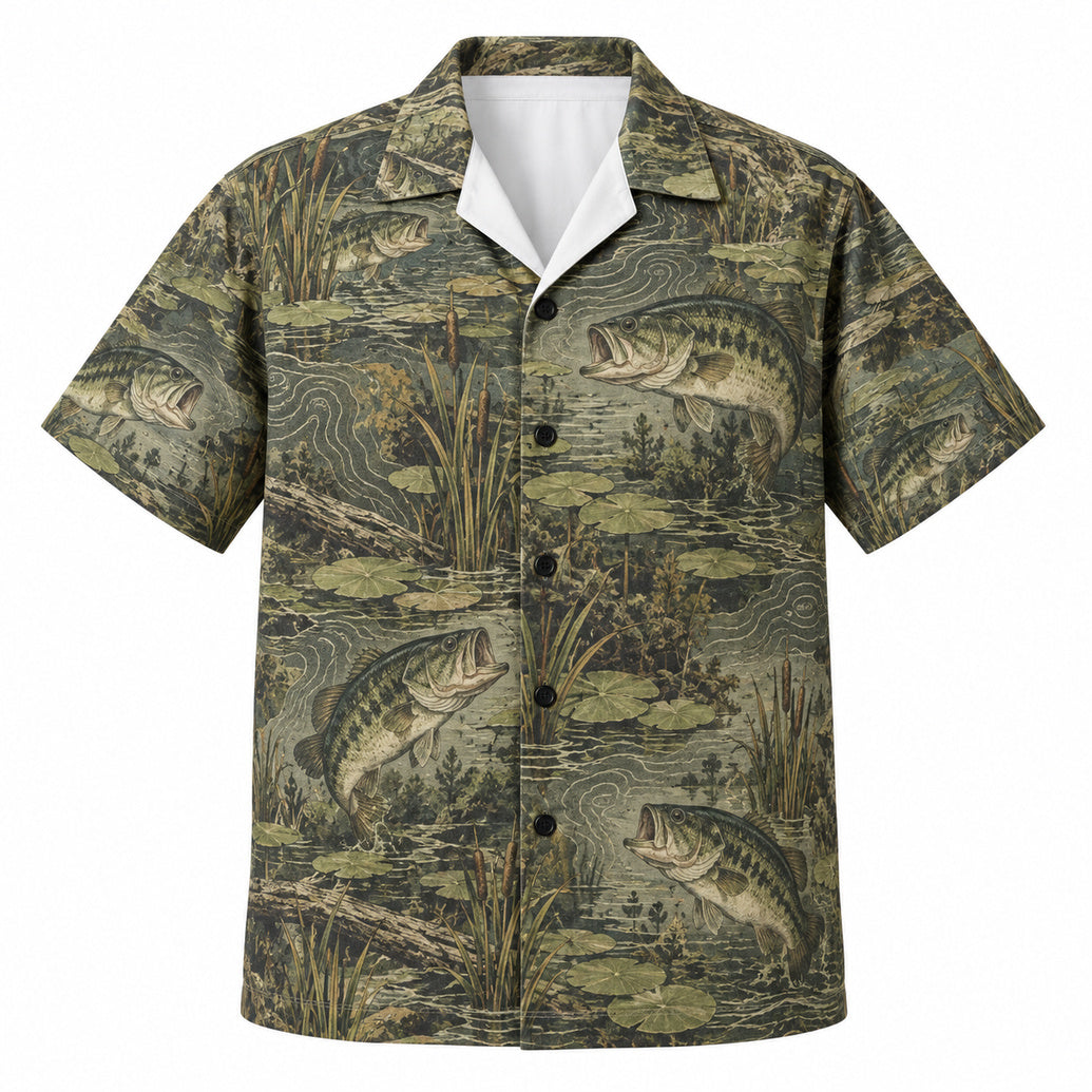 Woodland Bass Recon Hawaiian Shirt