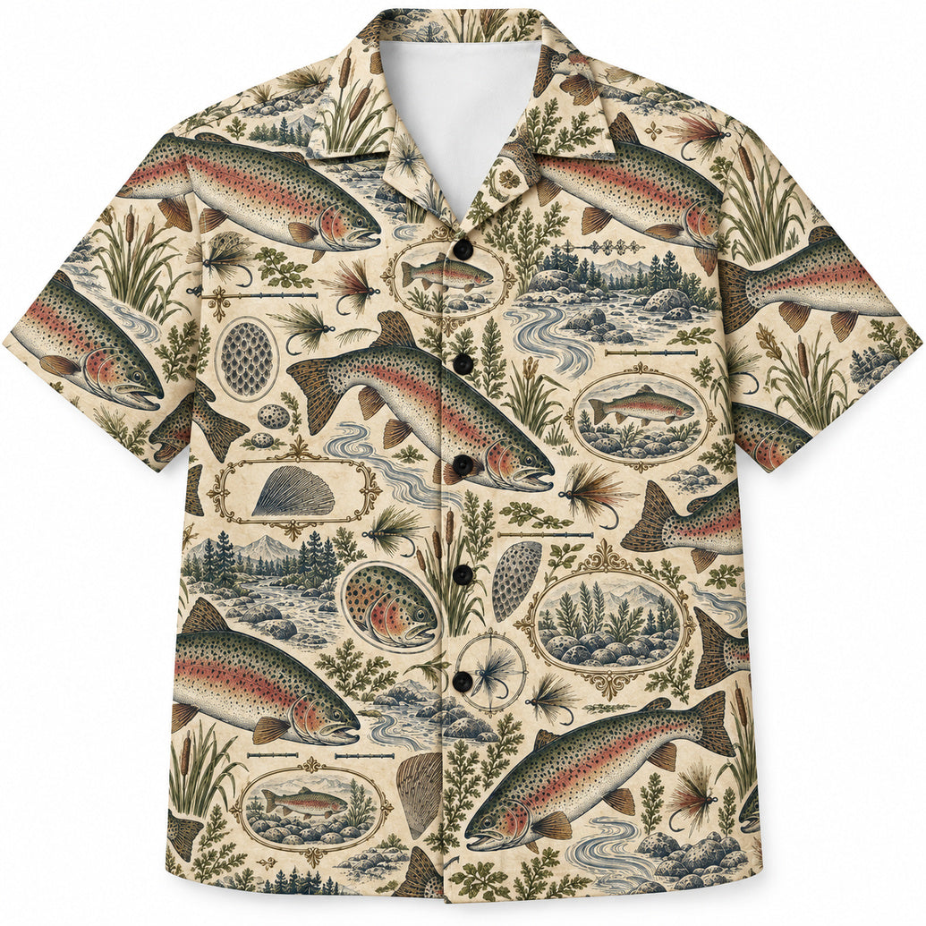 Heritage Stream Field Notes Hawaiian Shirt