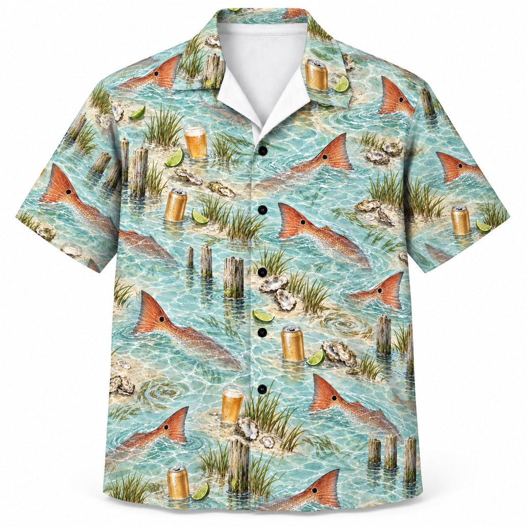 Red Drum Weekend Wake Hawaiian Shirt