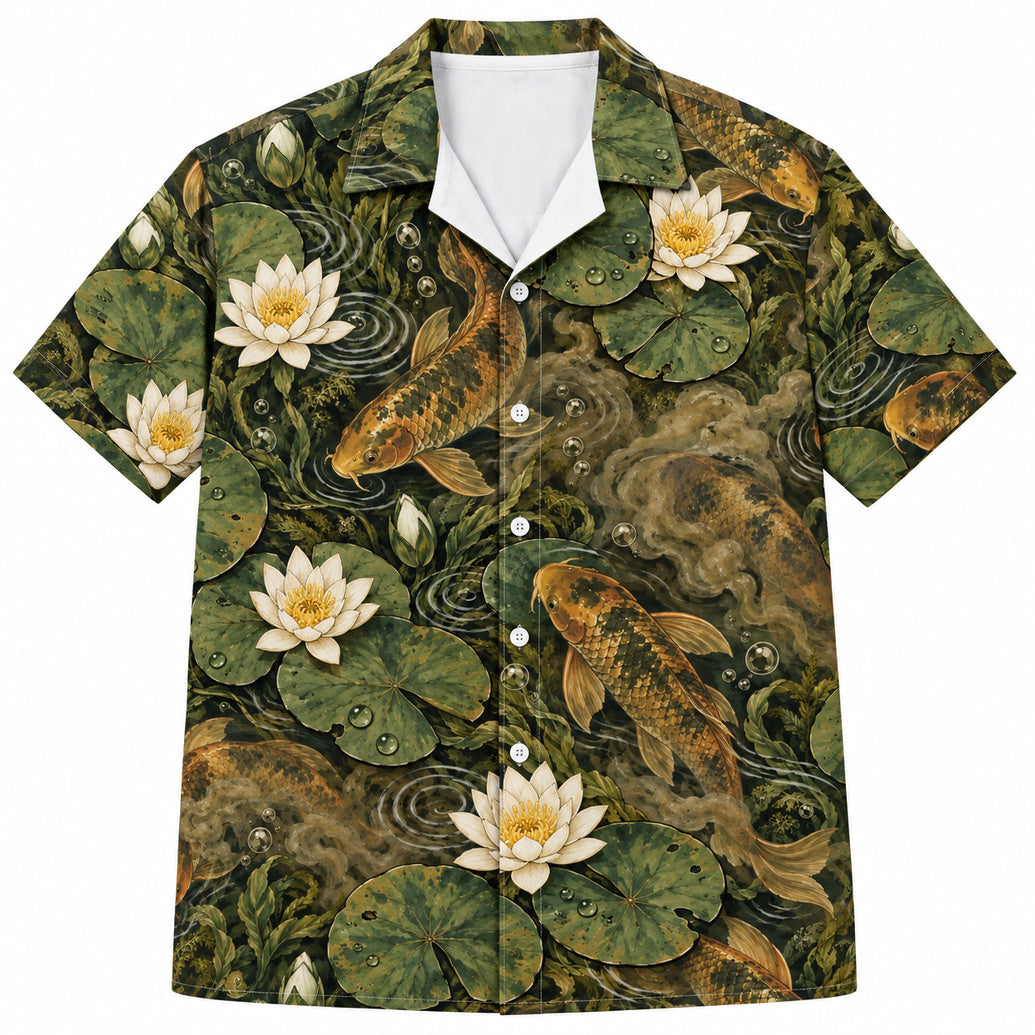 Lily Silt Carp Garden Hawaiian Shirt