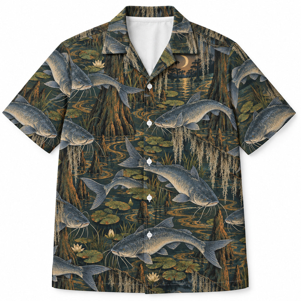Blue Catfish Mosswater Hawaiian Shirt