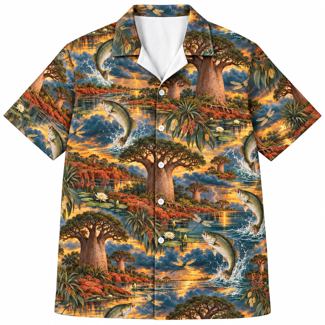Boab Leap Barramundi Hawaiian Shirt