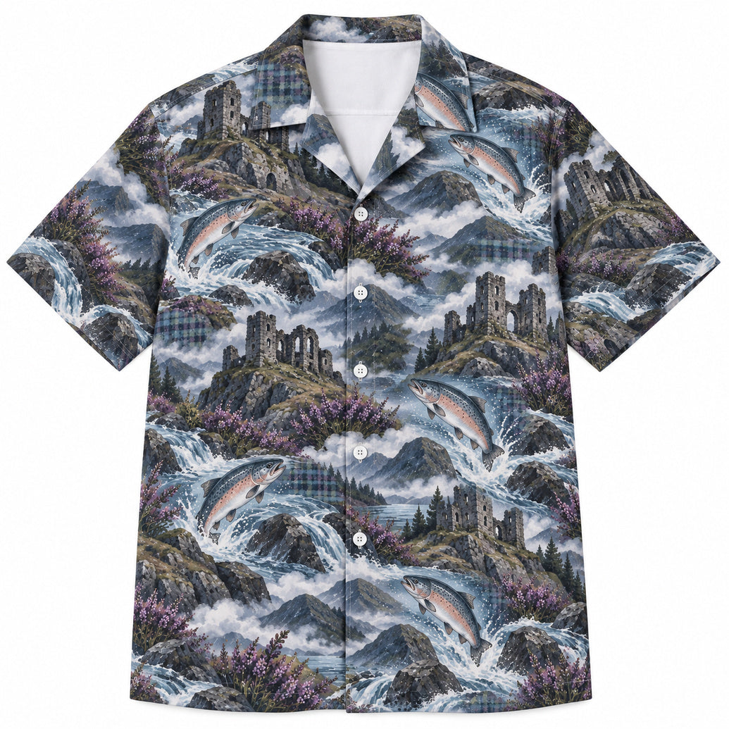 Highland Salmon Ruin Leap Hawaiian Shirt