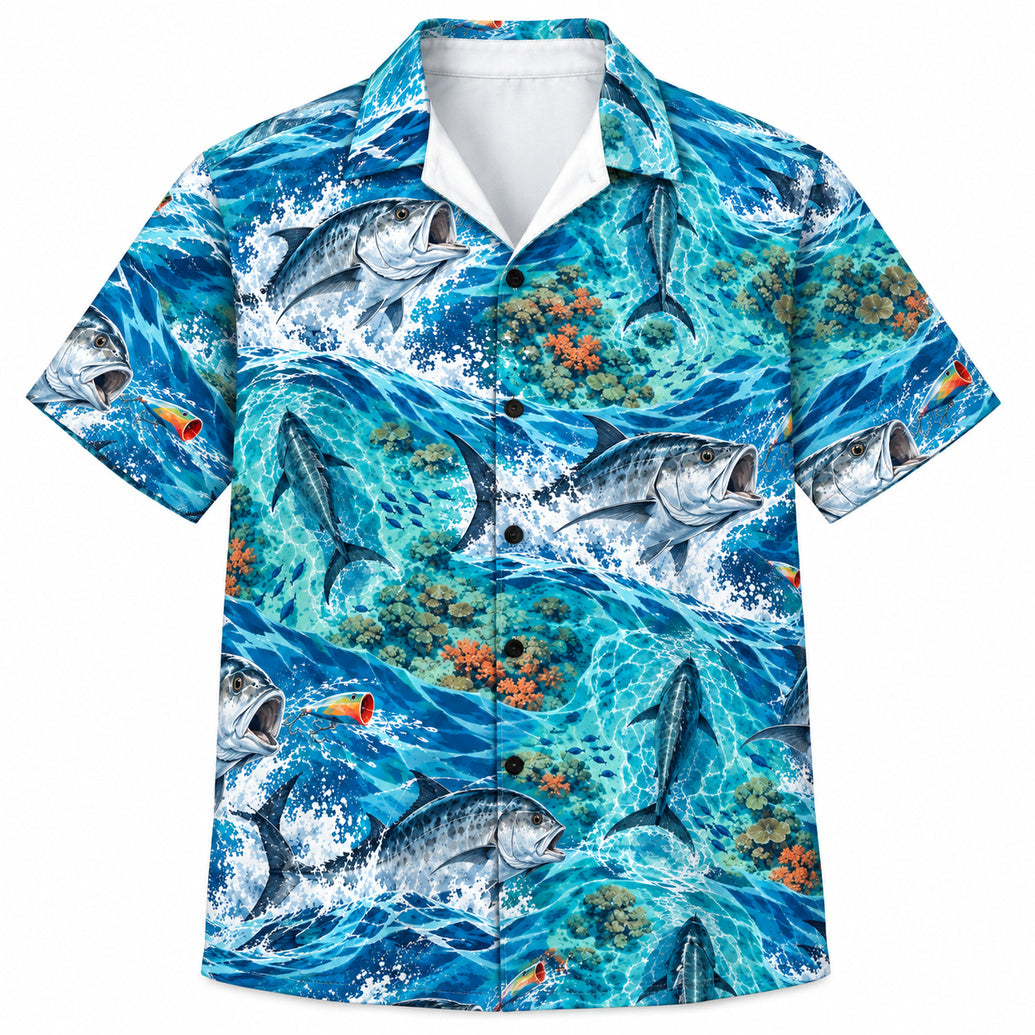 Popper Shock Reef Hawaiian Shirt