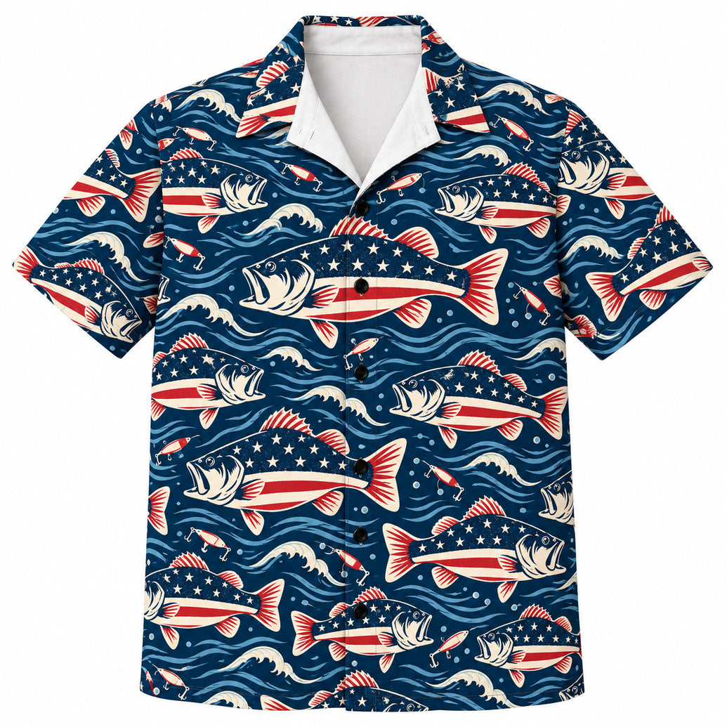 Stars & Bass Current Hawaiian Shirt