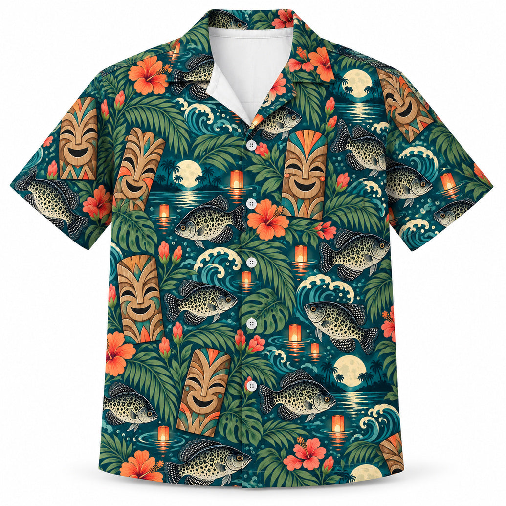 Tiki Crappie Moonwater Hawaiian Shirt